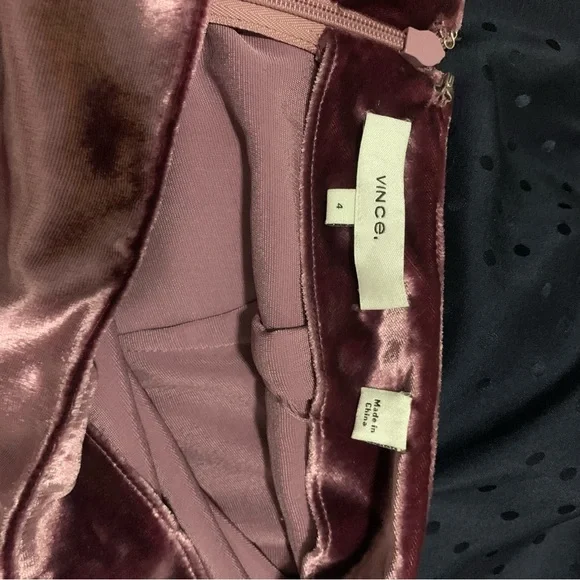 Vince Panne Velvet Purple Midi Skirt Size 4 - Picture 7 of 10